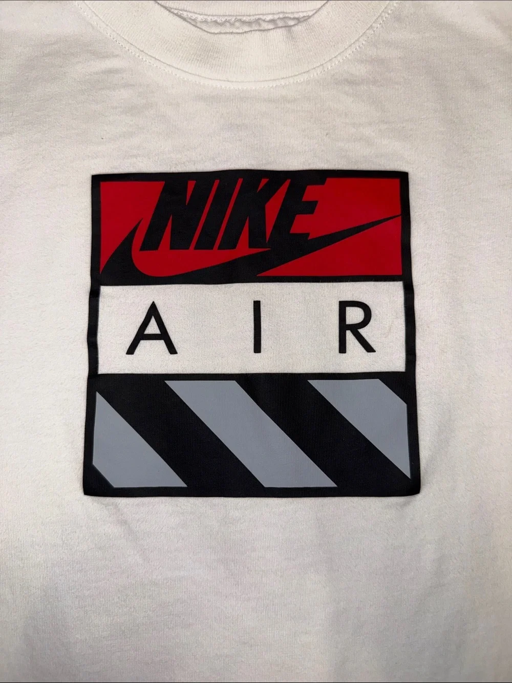 Nike White Tee with Red & Black Graphic